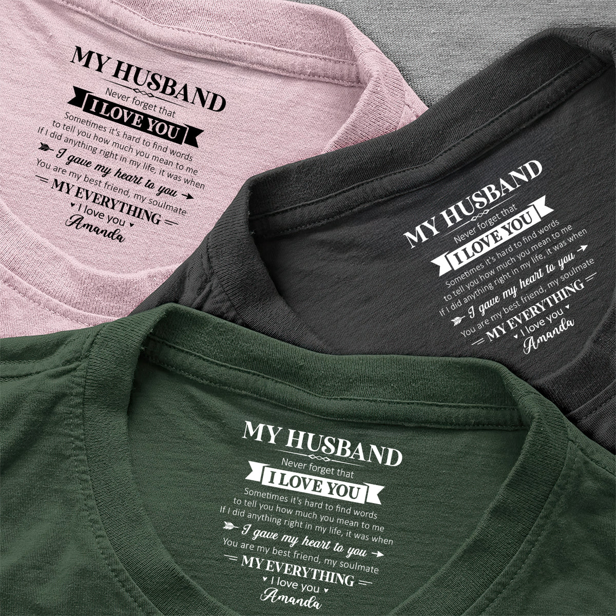 My Soulmate And My Everything - Personalized Shirt With Design Inner Neck