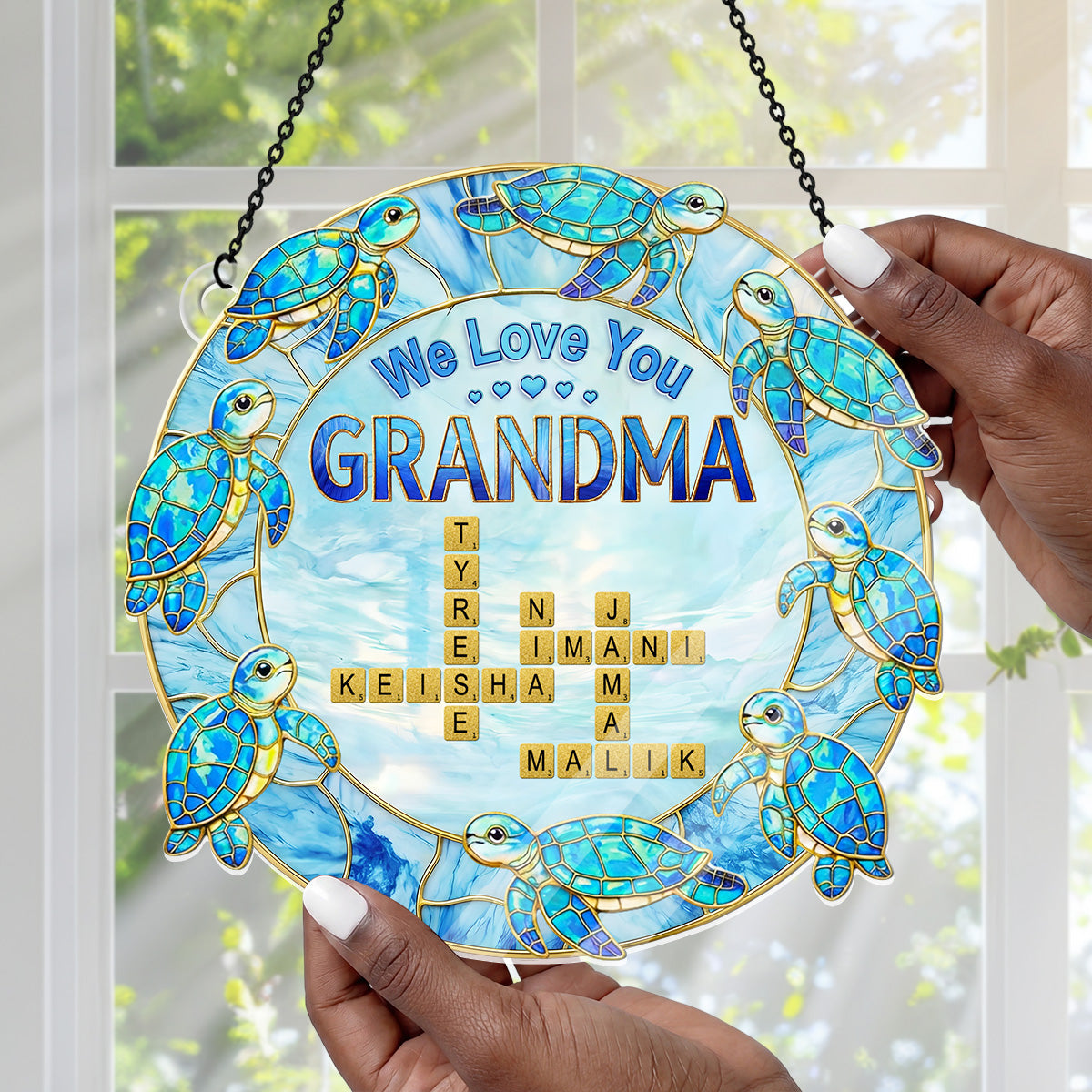 We Love You  - Personalized Acrylic Suncatcher