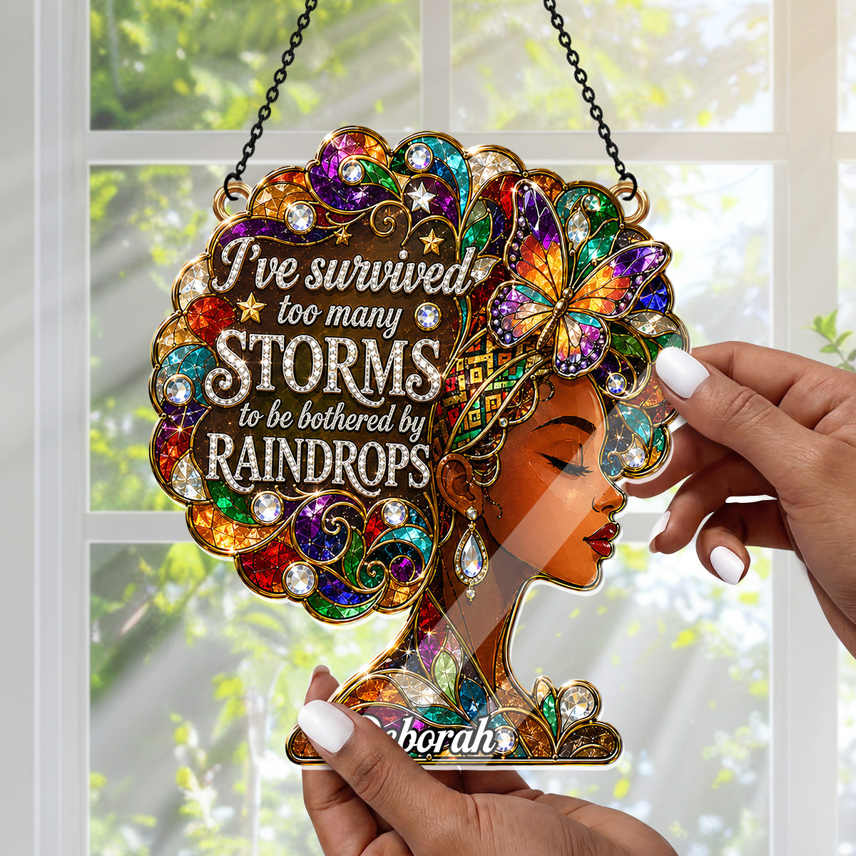 I've Survived Too Many Storms  - Personalized Acrylic Suncatcher