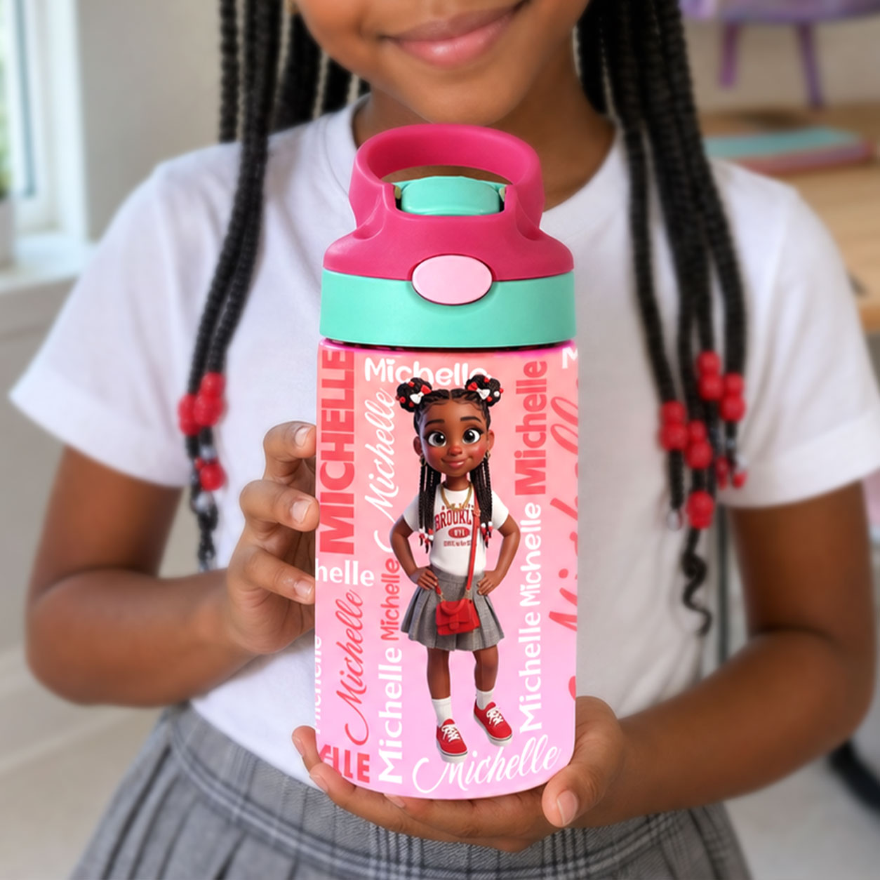 I Am - Personalized Kid Water Bottle