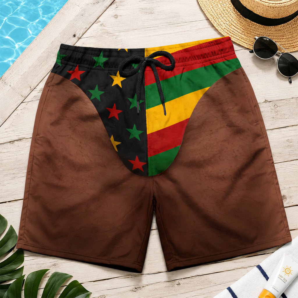 Freedom And Chill Summer Vacation And Travel Gifts For Men - Personalized Beach Shorts