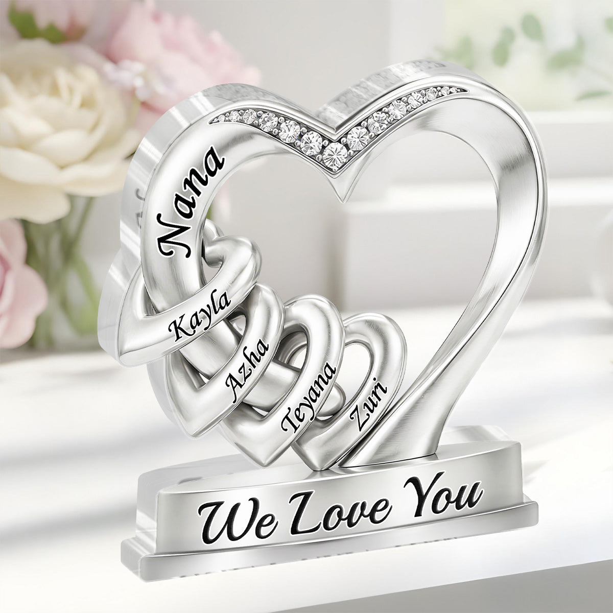 Nana's Heart - Personalized Custom Shaped Acrylic Plaque