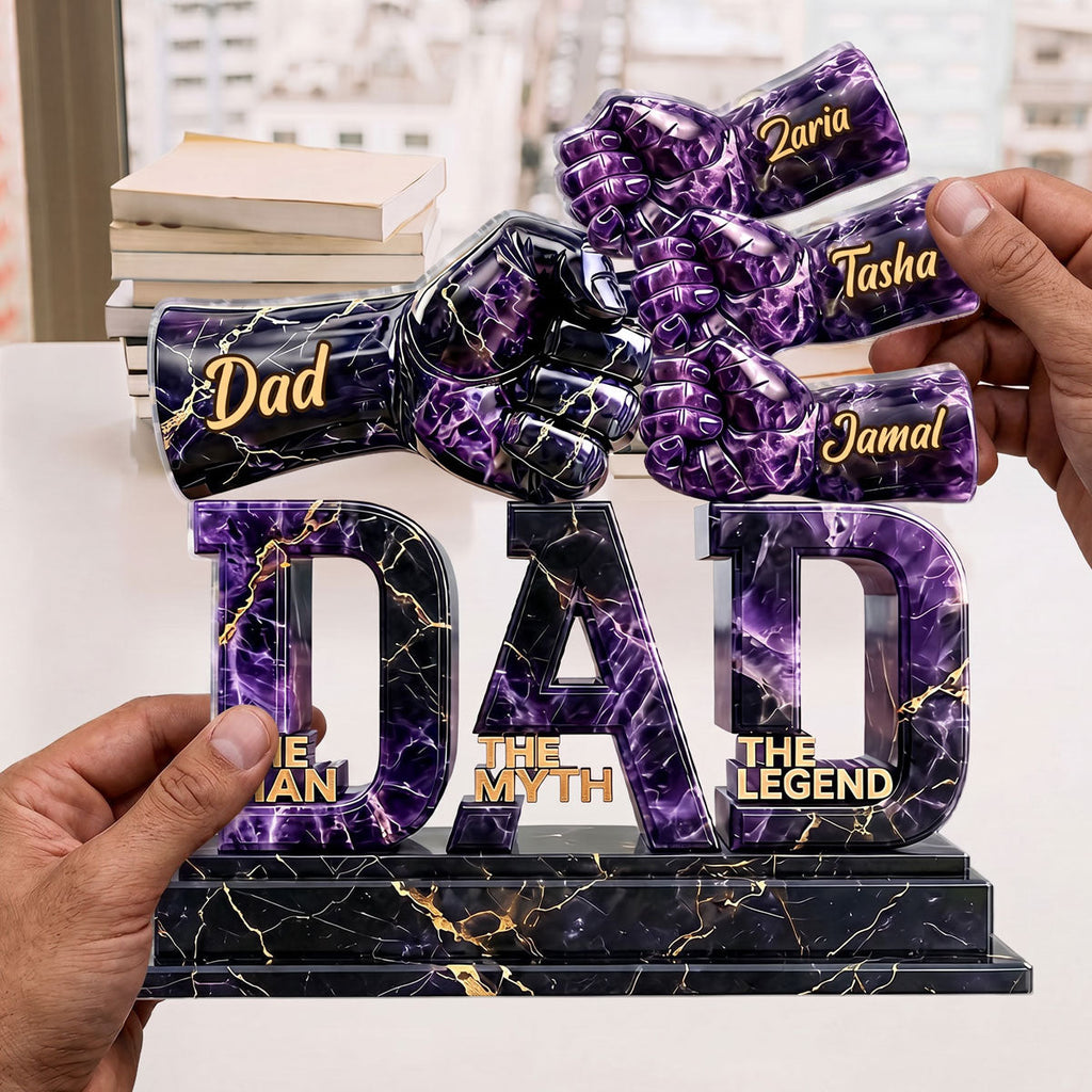 Dad The Man The Myth The Legend - Personalized Custom Shaped Acrylic Plaque