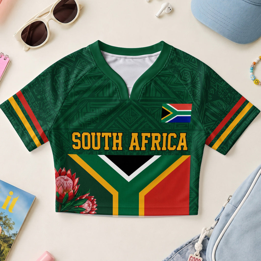 African Fierce Spirit Do It For The Team For Woman - Personalized Crop Top Jersey