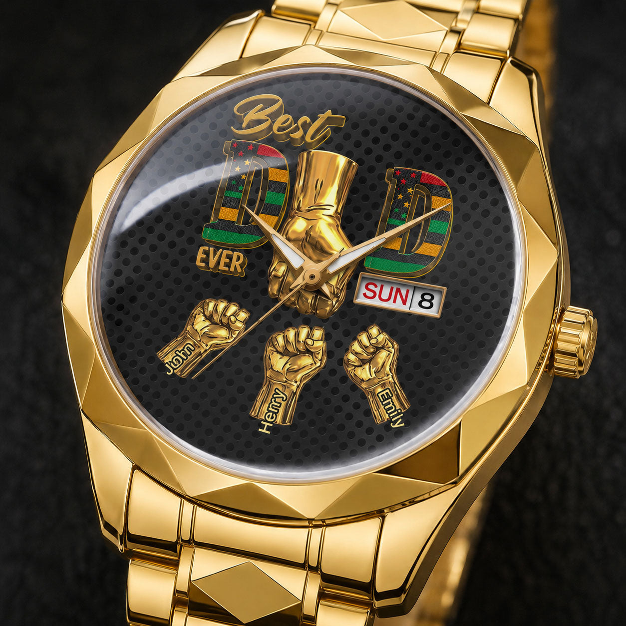 Best Dad Ever - Personalized Men's Wrist Watch