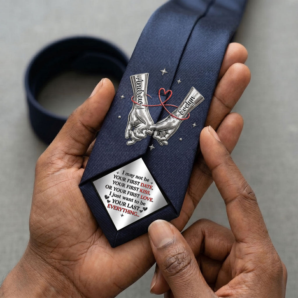 To Be Your Last Everything Silver Theme - Personalized Men Tie