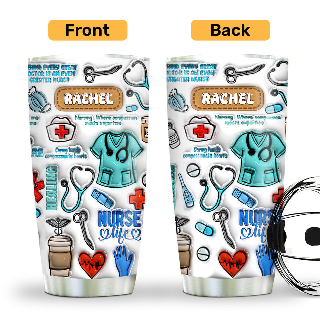 Nurse Life - Personalized Stainless Steel Tumbler
