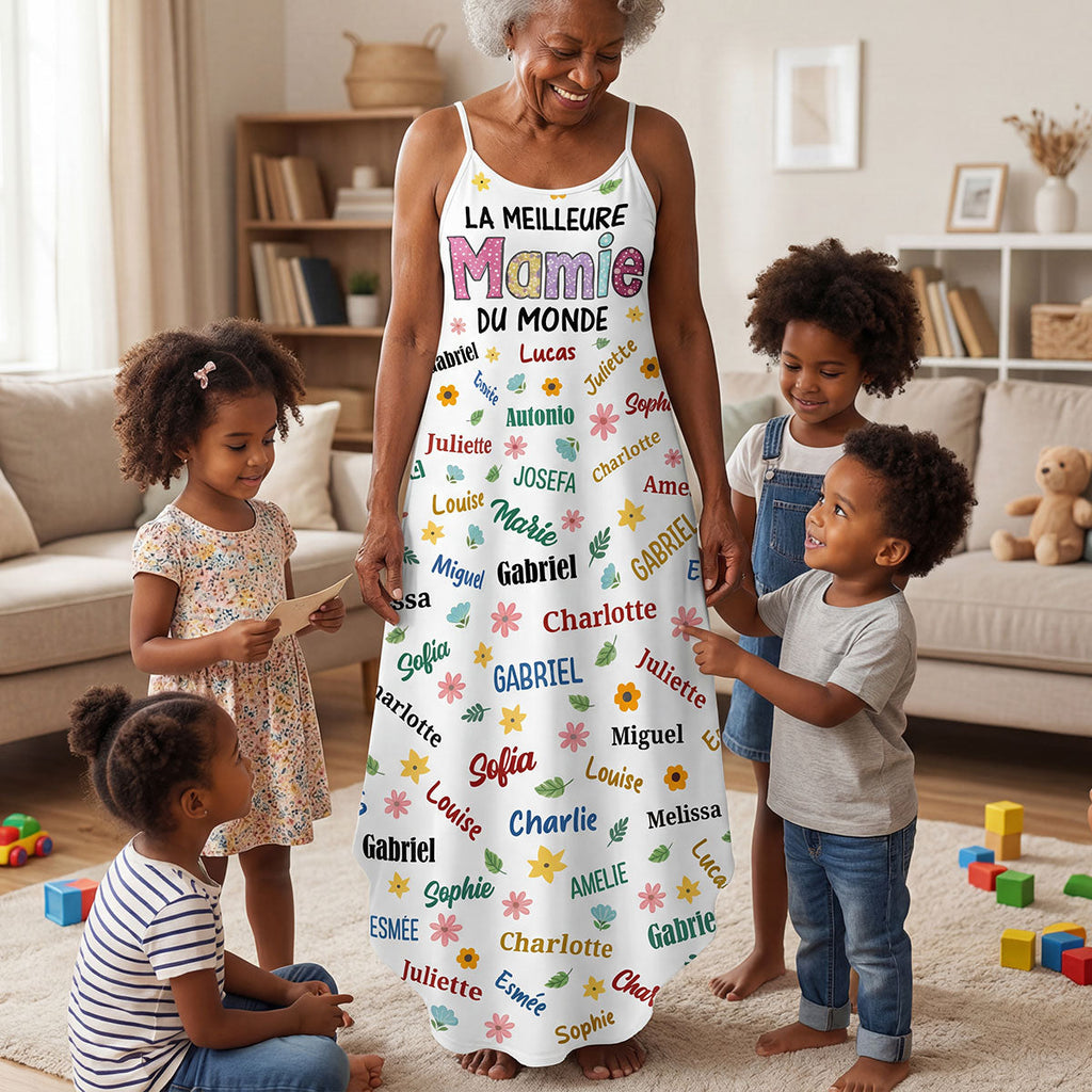 La Meilleure Mamie Du Monde - Personalized Maxi Dress