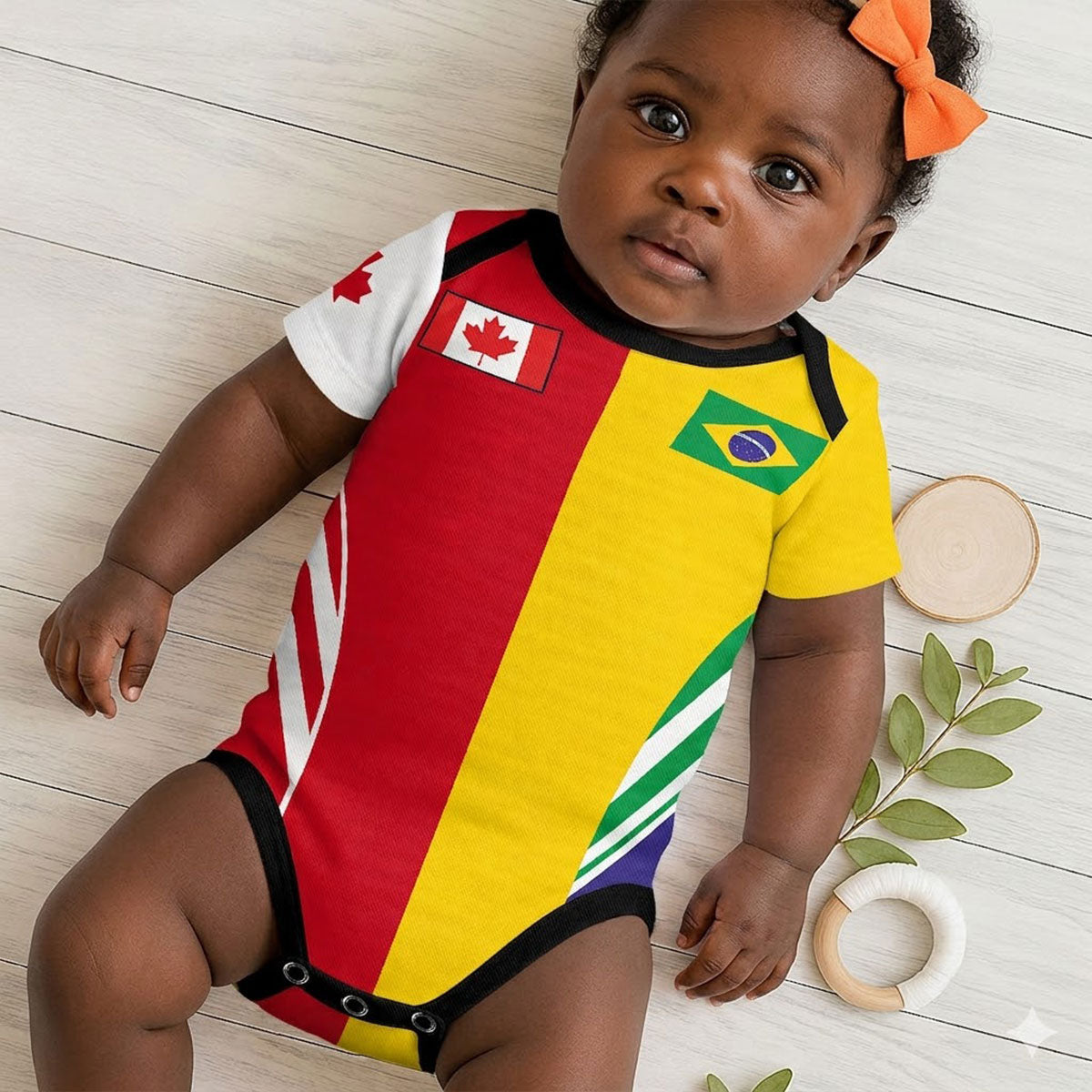 Little Soccer Fan Two Teams Version - Personalized All Over Print Onesie