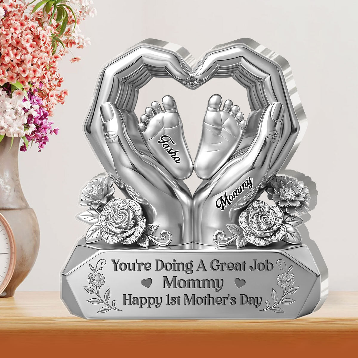 Happy 1st Mother's Day Ver 2 - Personalized Custom Shaped Acrylic Plaque