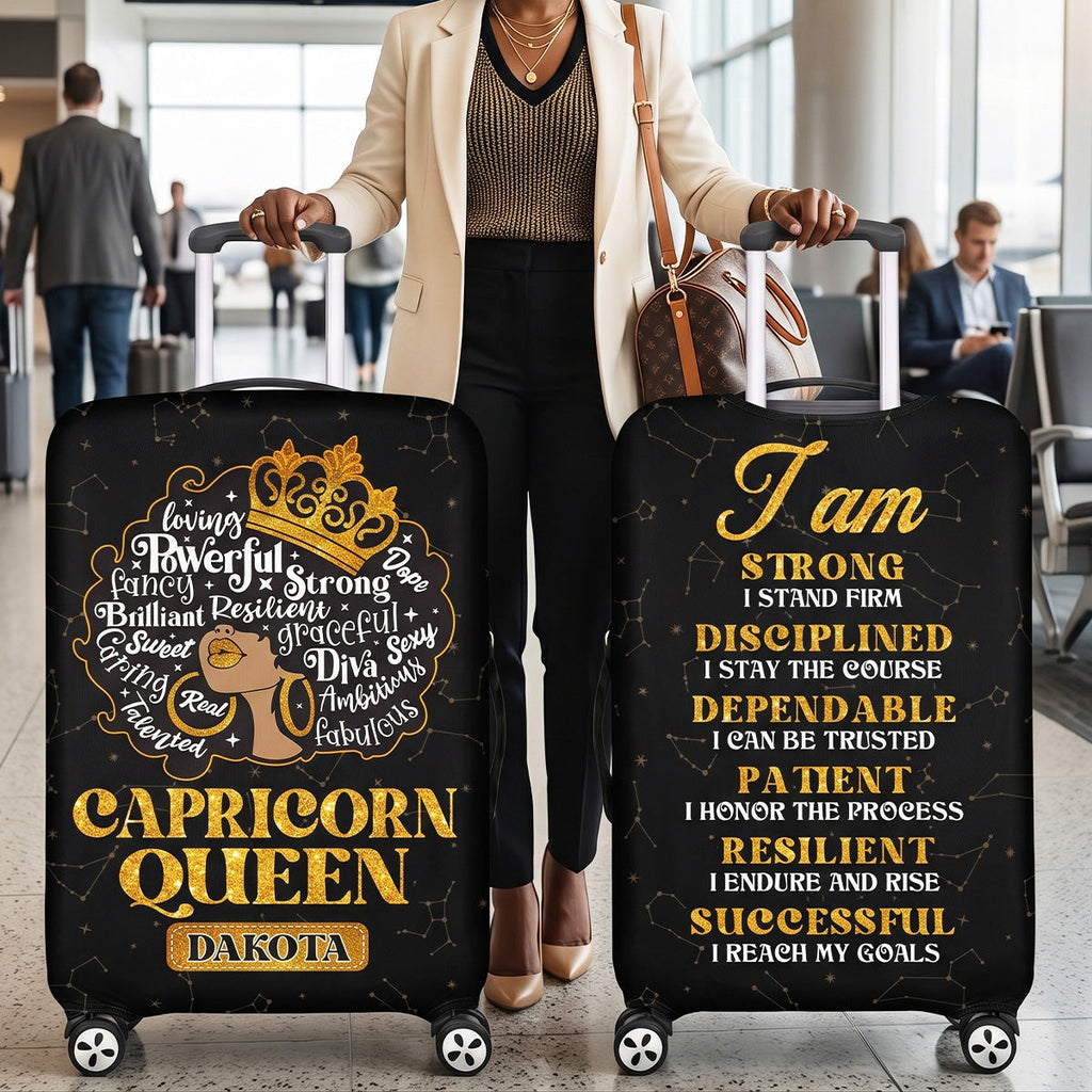 Zodiac Queen - Personalized Luggage Cover