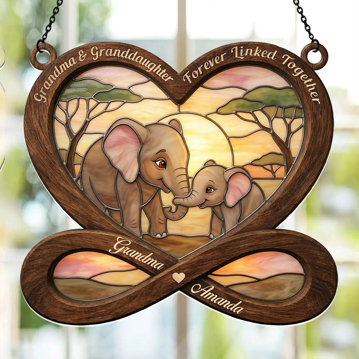 Forever Linked Together - Personalized Acrylic Suncatcher