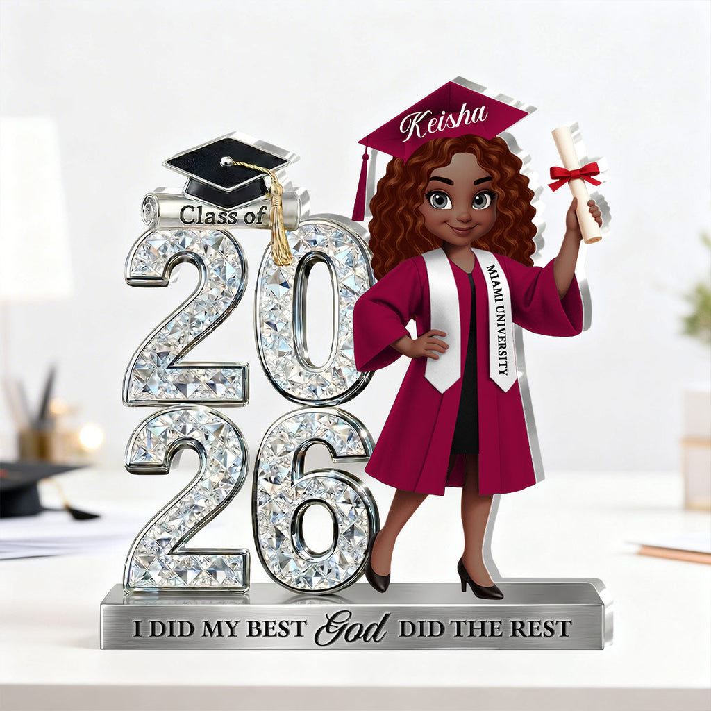 I Did My Best God Did The Rest - Personalized Custom Shaped Acrylic Plaque