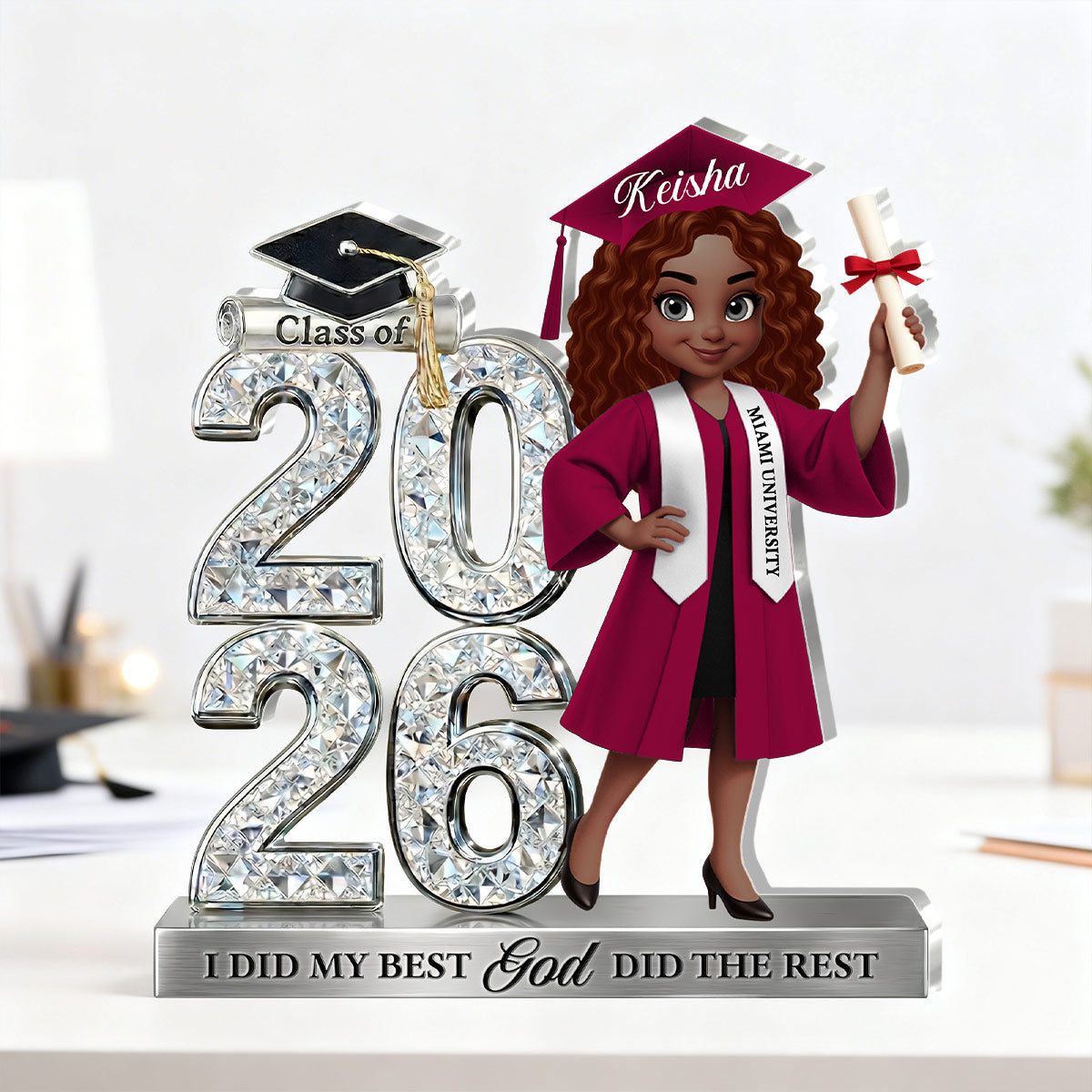 I Did My Best God Did The Rest - Personalized Custom Shaped Acrylic Plaque