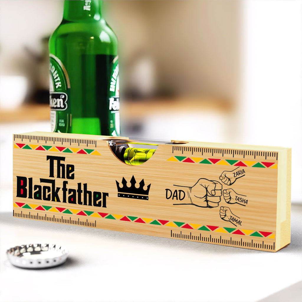 The Blackfather - Personalized Wooden Spirit Level Bottle Opener