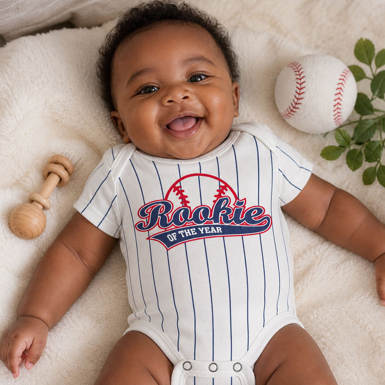 Rookie of The Year - Personalized All Over Print Onesie