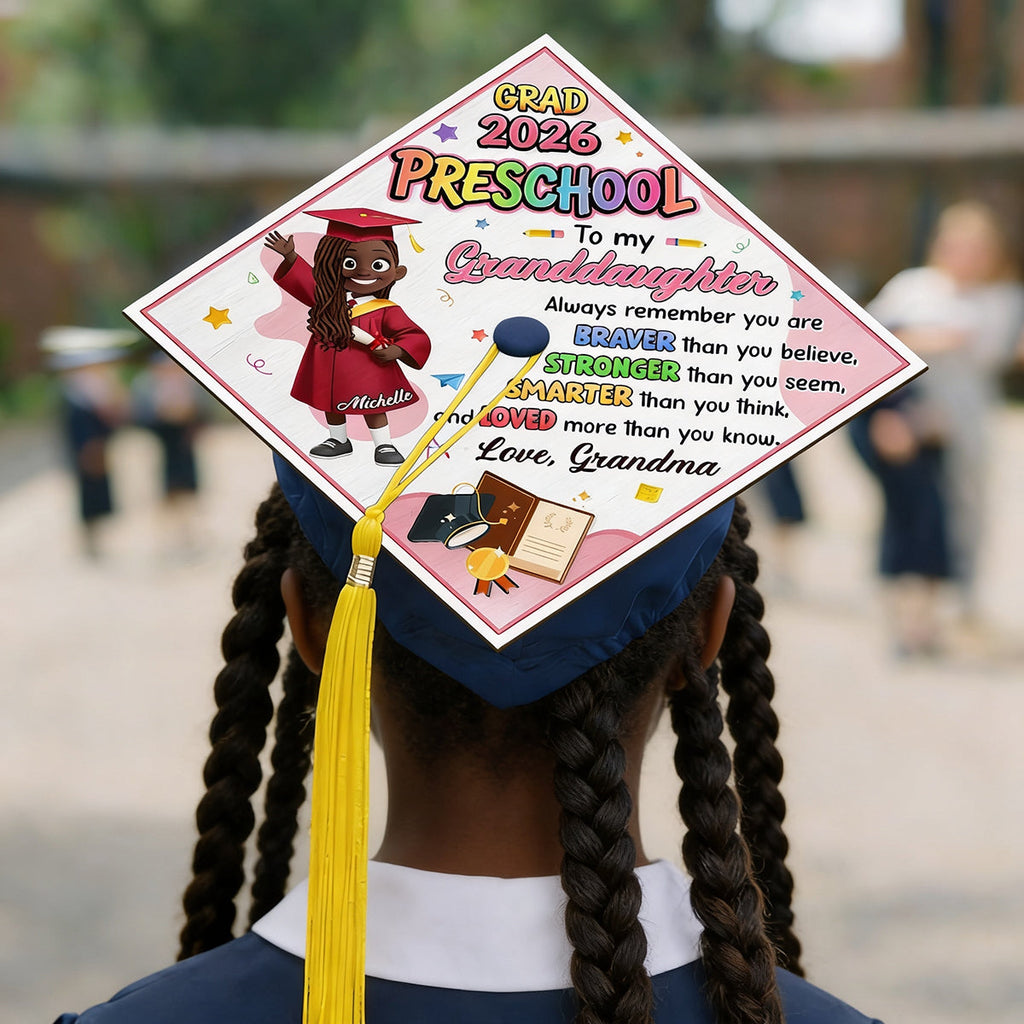 Preschool Kindergarten Graduation
 - Personalized Kid Cap Topper