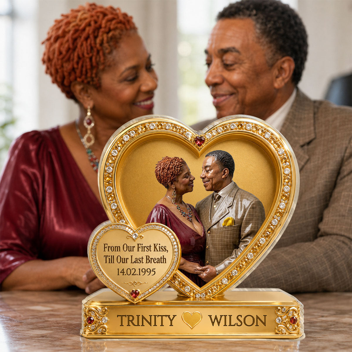 Custom Photo From Our First Kiss Until Forever - Personalized Custom Shaped Acrylic Plaque
