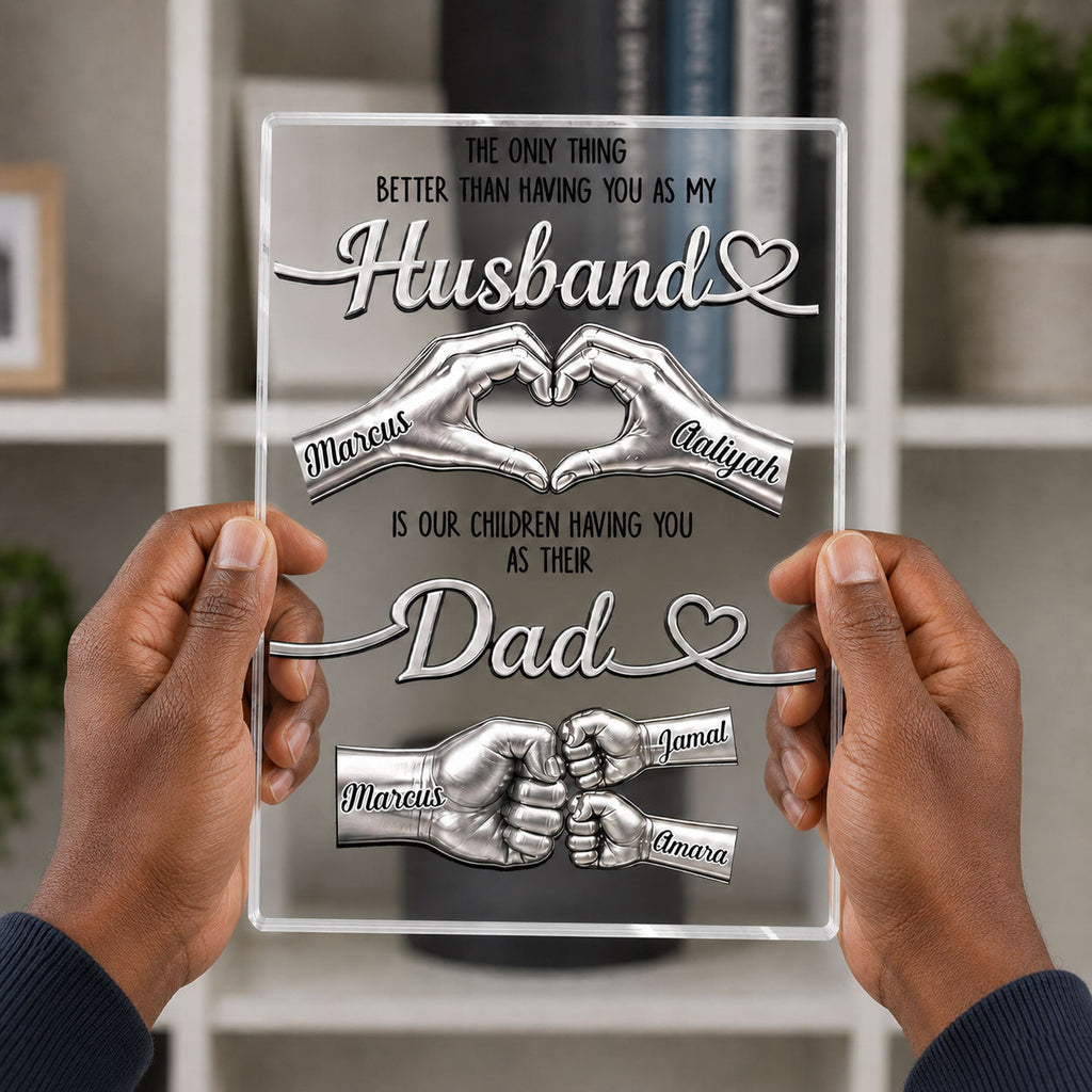 I Love You My Husband - Personalized Custom Shaped Acrylic Plaque