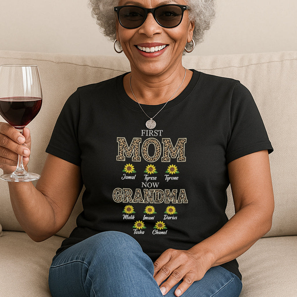 First Mom Now Grandma - Personalized 2D Unisex T-shirt