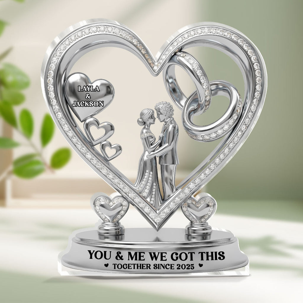 From Our First Kiss Till Our Last Breath Ver 2 - Personalized Custom Shaped Acrylic Plaque