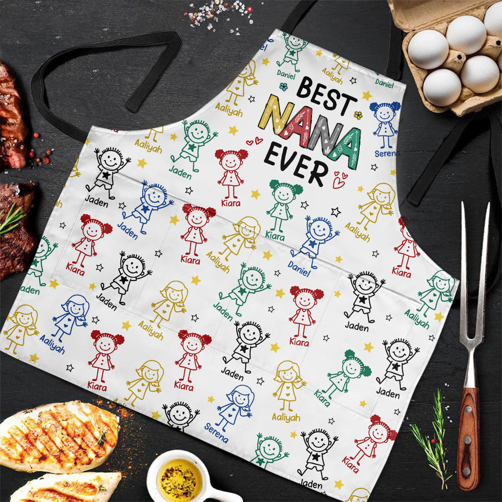 Best Grandma Ever - Personalized Apron With Pocket