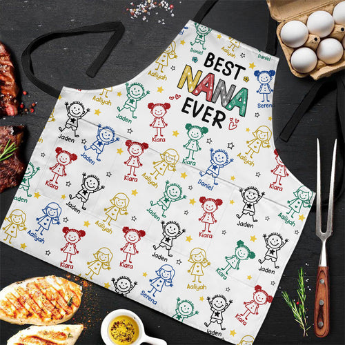 Best Grandma Ever - Personalized Apron With Pocket