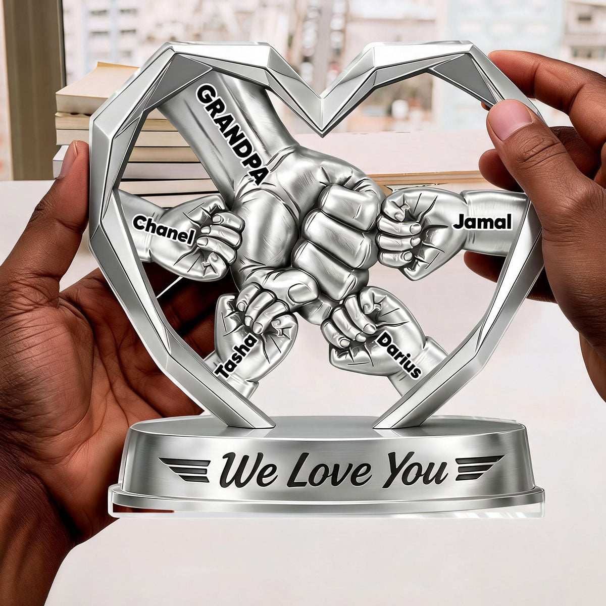 We Love You - Personalized Custom Shaped Acrylic Plaque