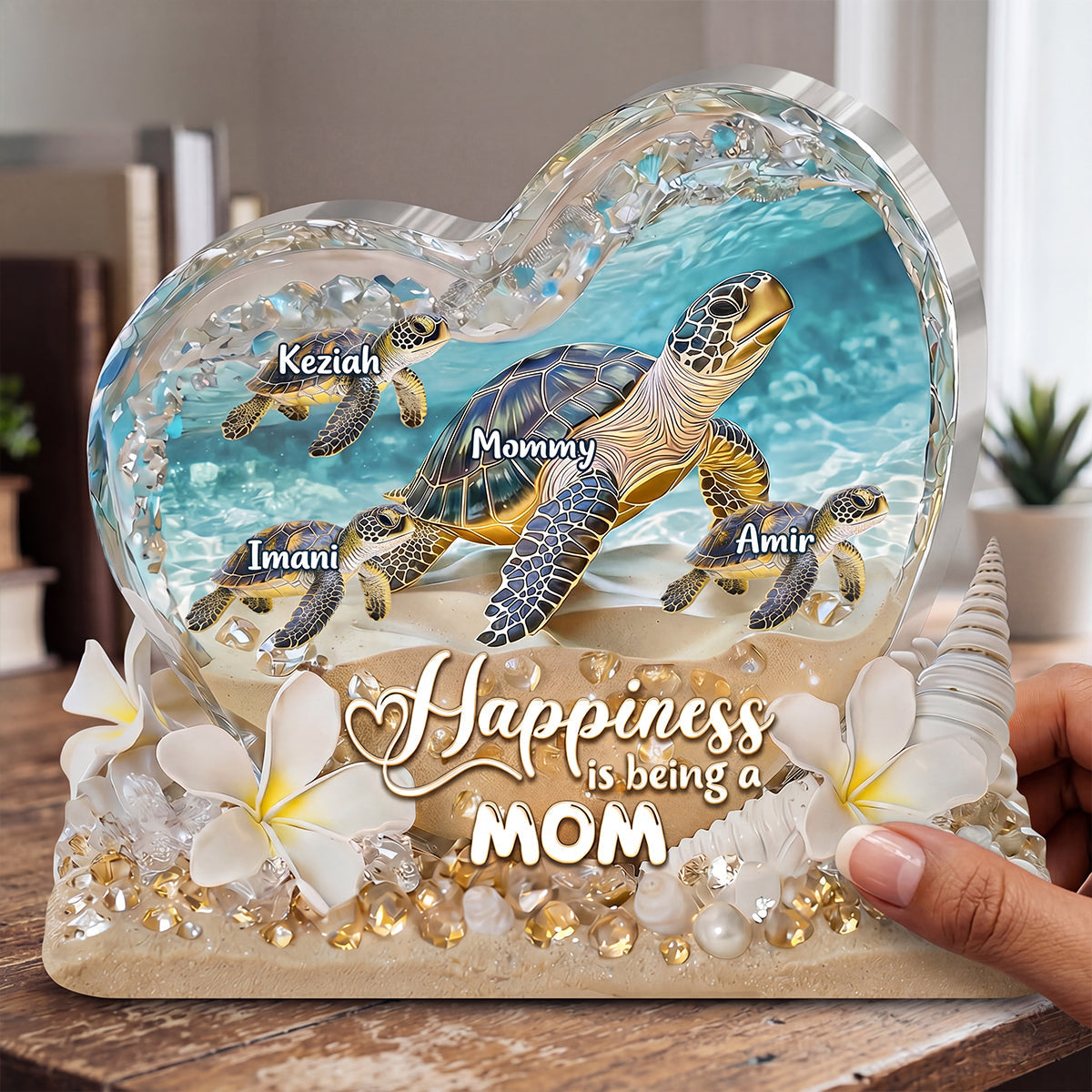 Happiness Is Being A Mom - Personalized Custom Shaped Acrylic Plaque