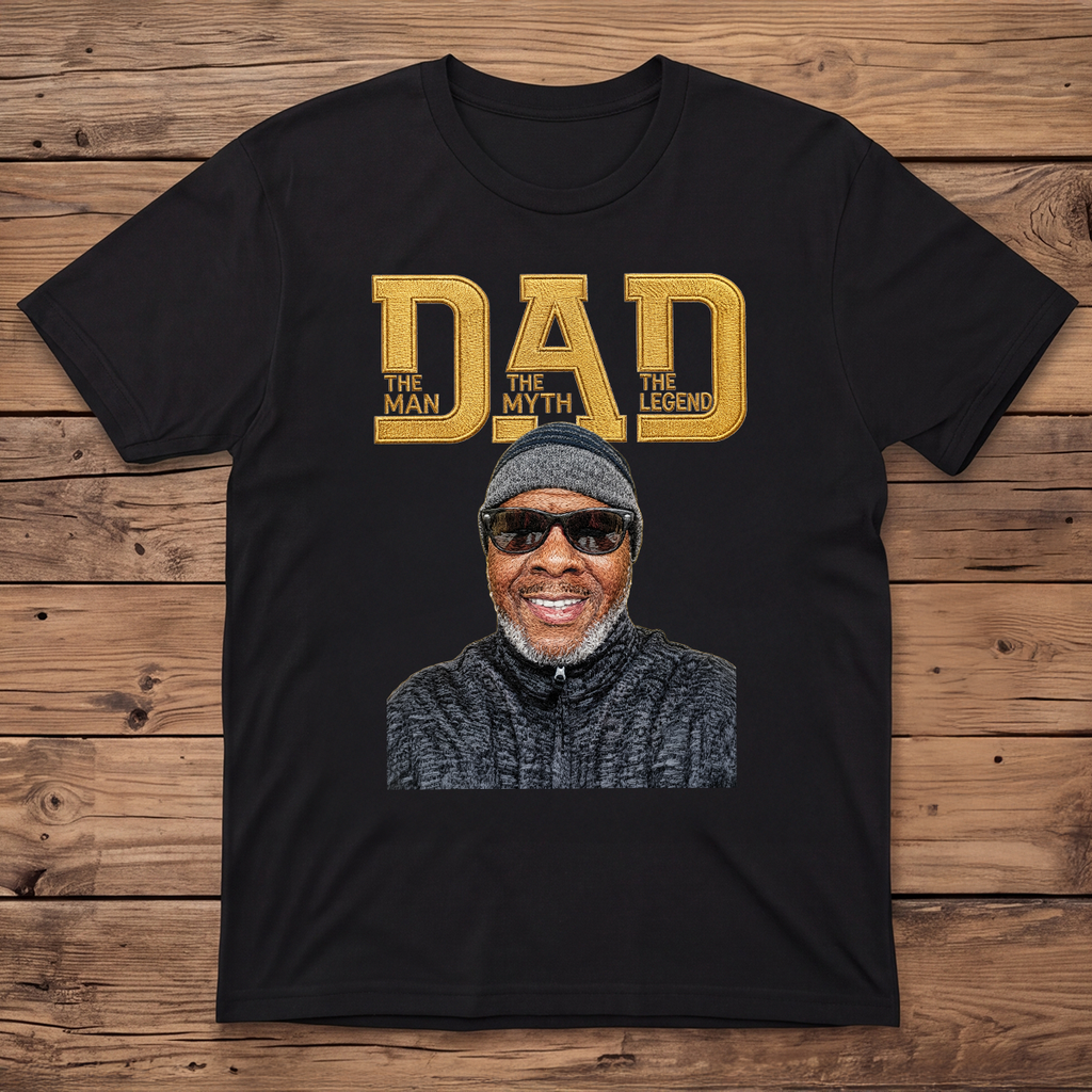 The Man The Myth The Legend Embroidery - Personalized 2D Unisex T-shirt