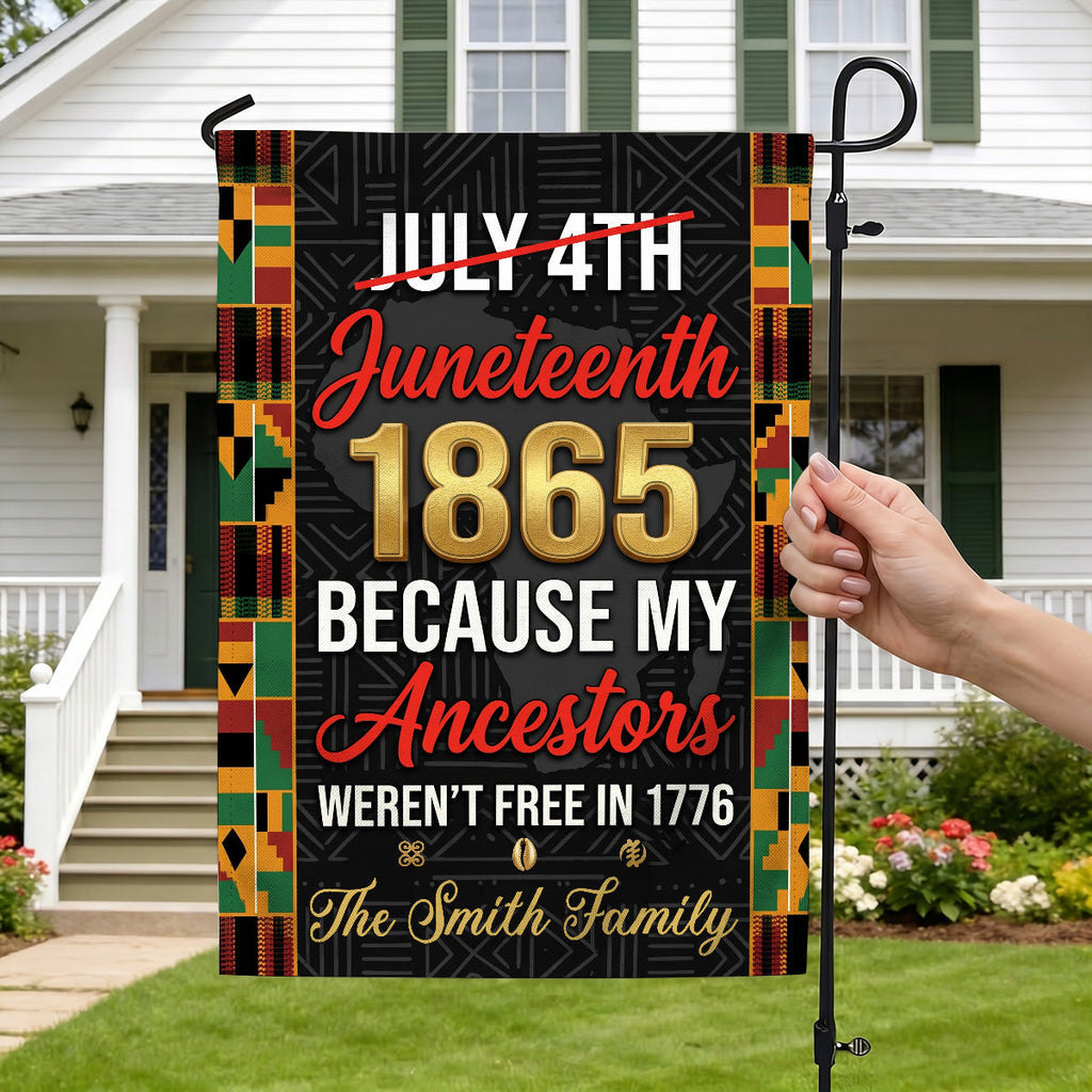 Juneteeth 1865 Black Empowerment  - Personalized Garden Flag