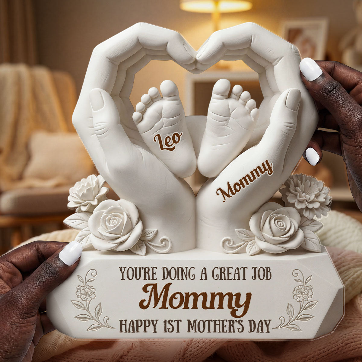 Happy 1st Mother's Day - Personalized Custom Shaped Acrylic Plaque