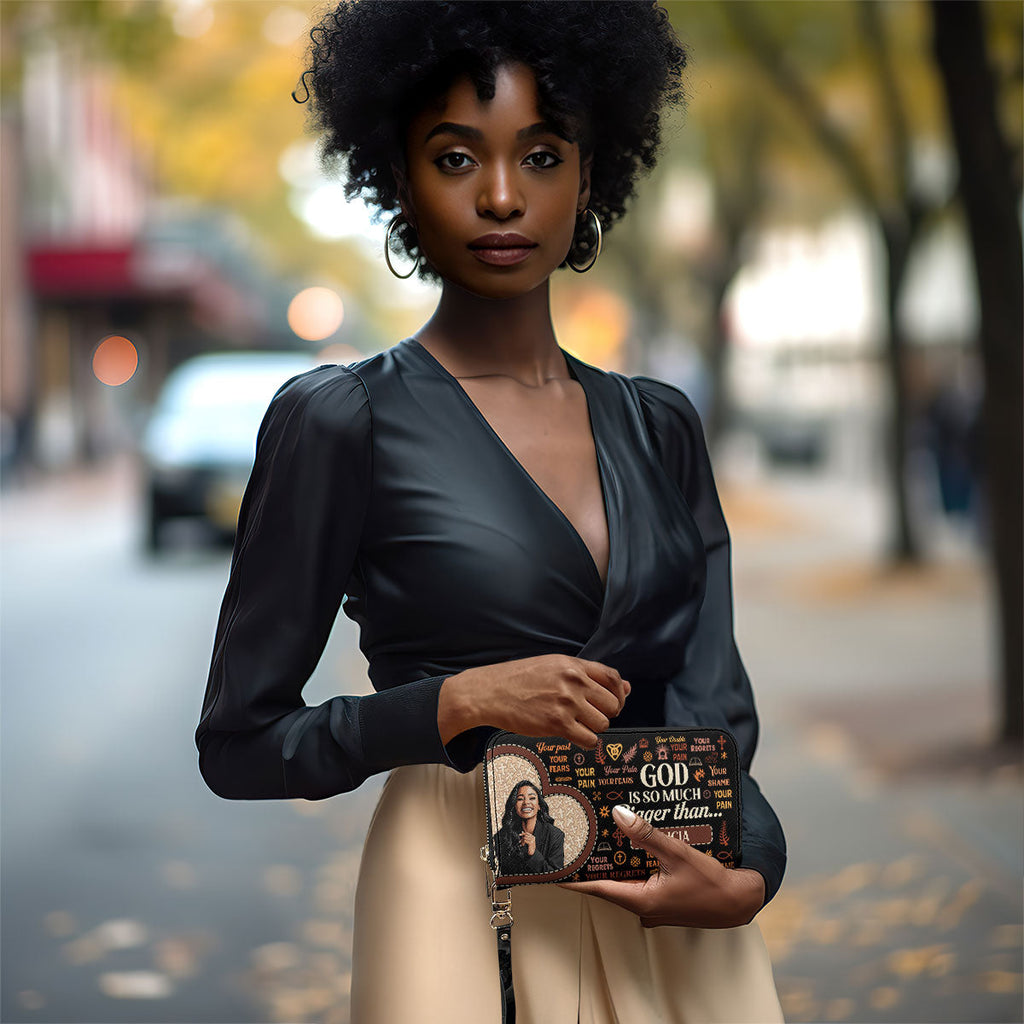God Is So Much Bigger Than - Personalized Clutch Purse