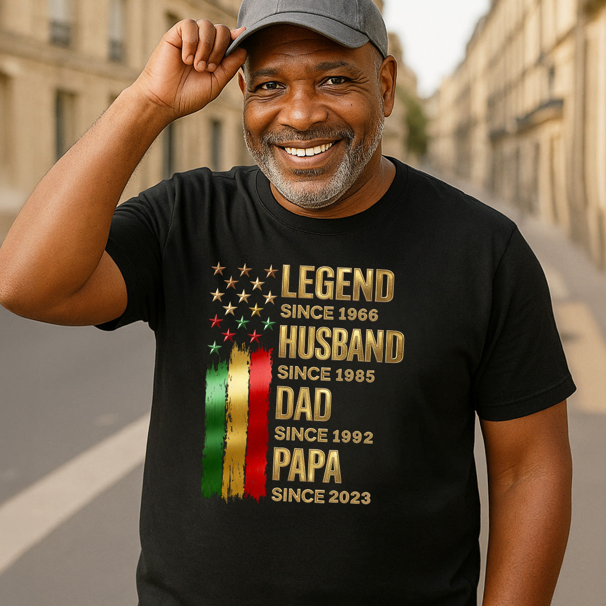 Father's Day Gifts Legend Husband Dad And Grandpa - Personalized 2D Unisex T-shirt
