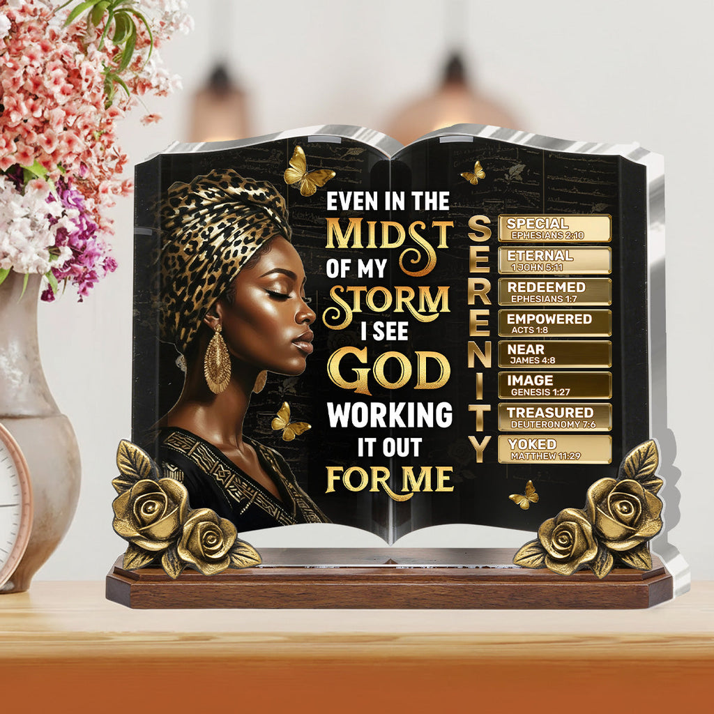 I See God Working It Out For Me - Personalized Custom Shaped Acrylic Plaque