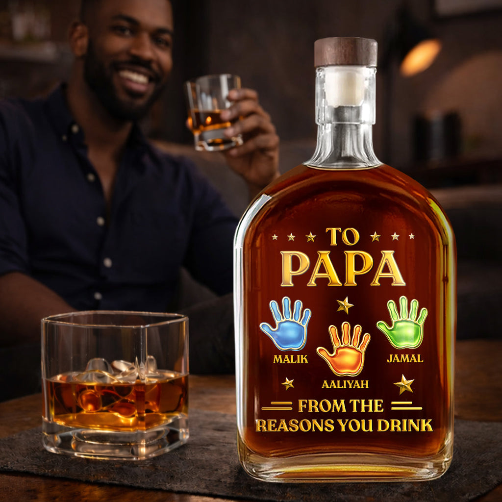 To My First And Forever Hero  - Personalized Whiskey Bottle