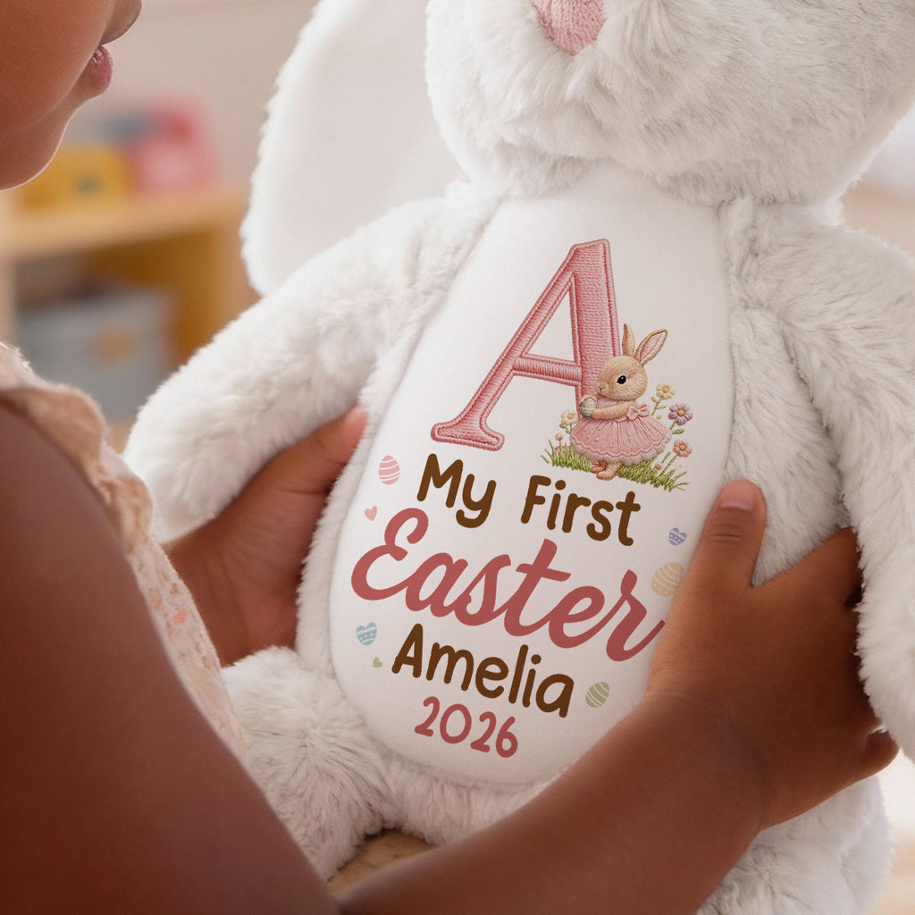 My First Easter 2026 - Personalized Stuffed Bunny