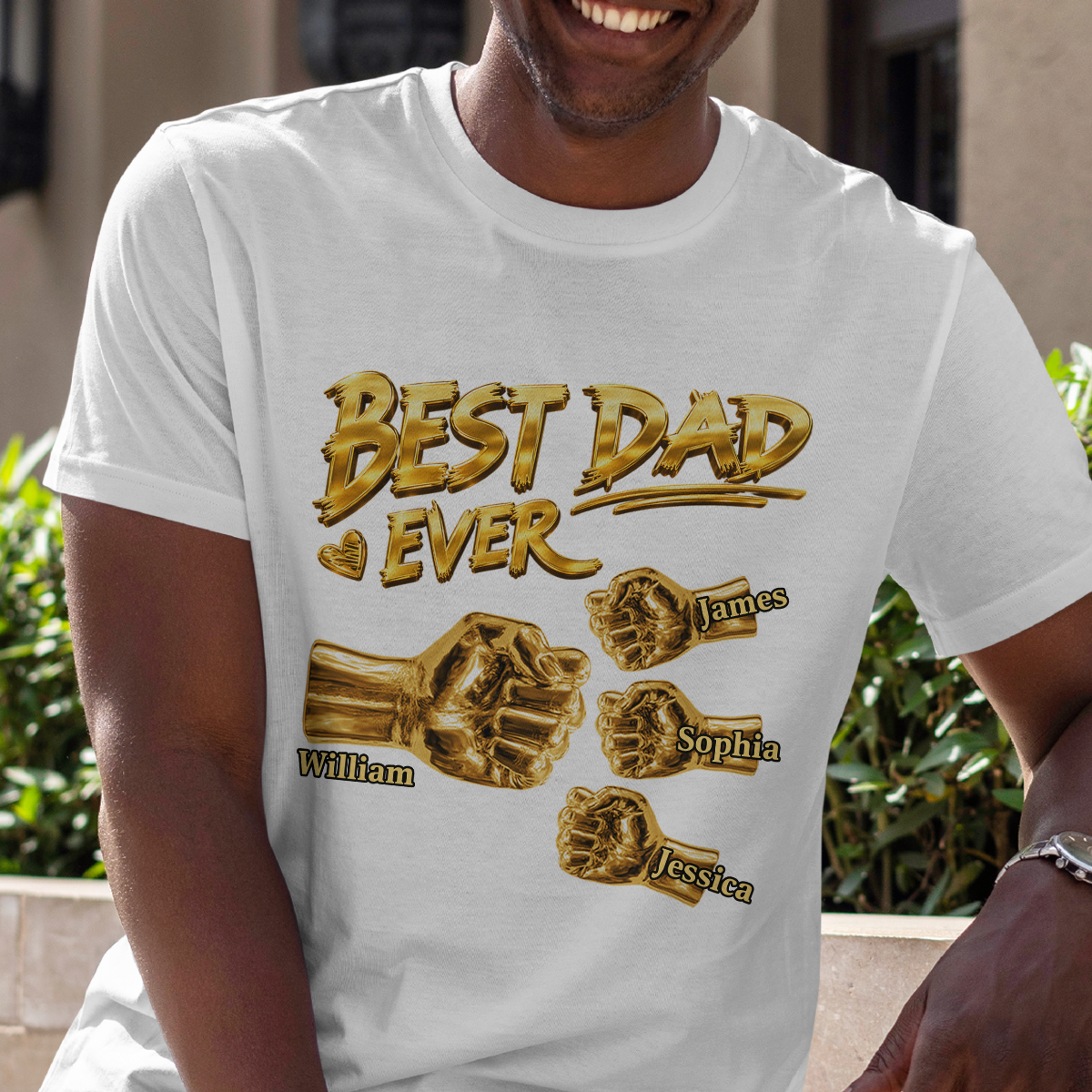 Best Dad Ever - Personalized 2D Unisex T-shirt