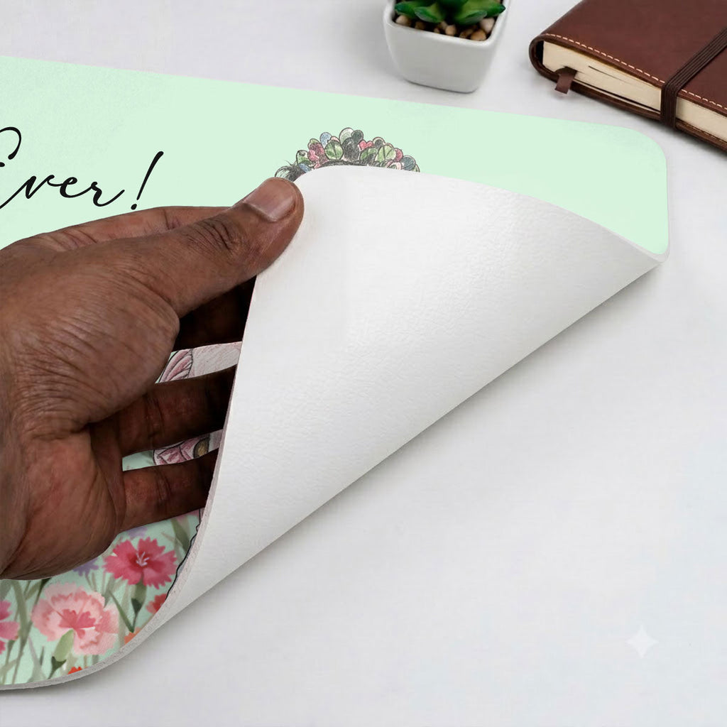 Best Teacher Birth Month Gift For Teacher - Personalized Leather Desk Mat