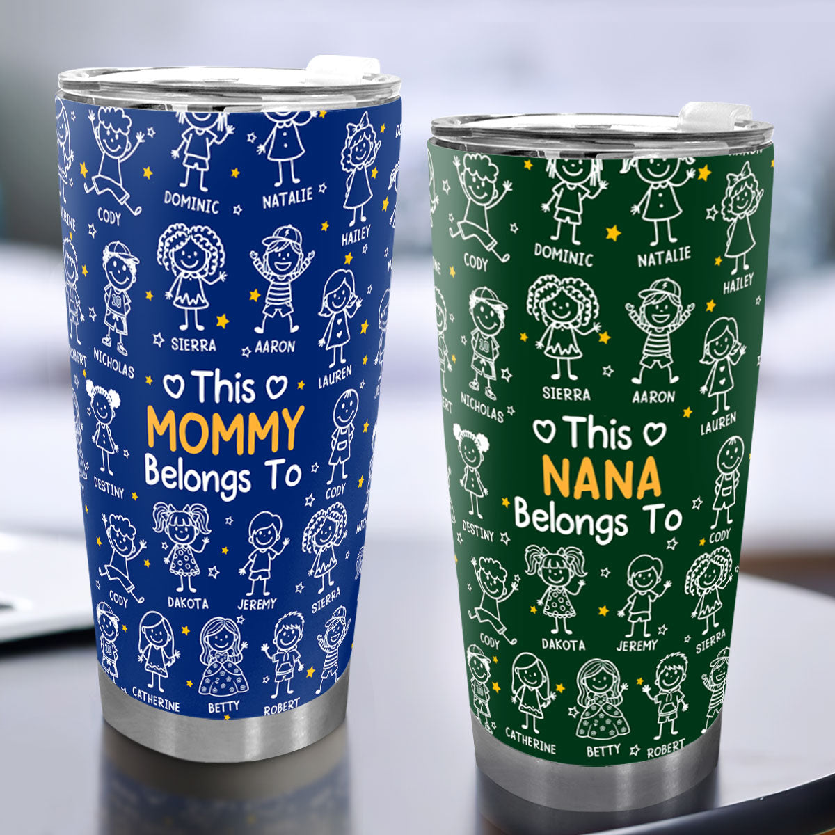 This Mommy Belongs To - Personalized Stainless Steel Tumbler