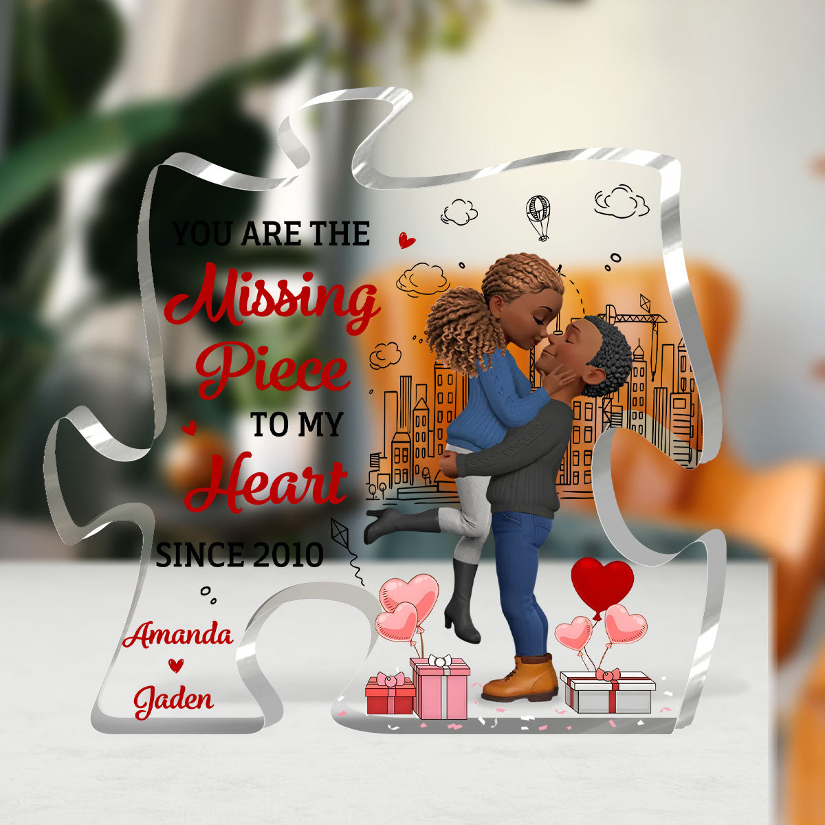 I Found My Missing Piece - Personalized Custom Shaped Acrylic Plaque