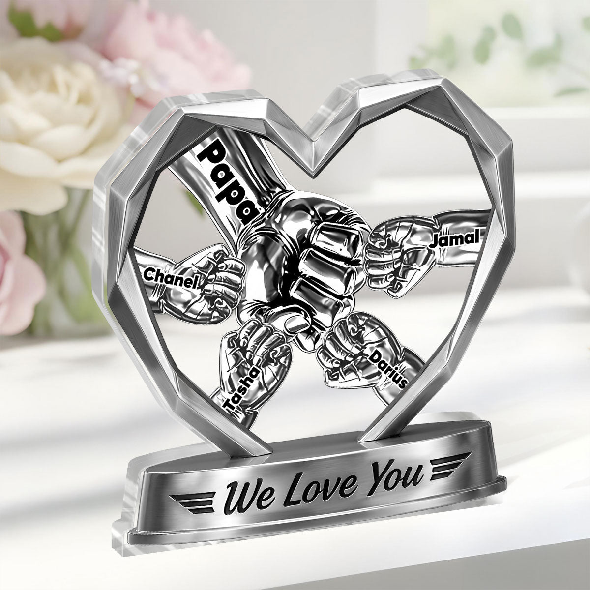 We Love You - Personalized Custom Shaped Acrylic Plaque