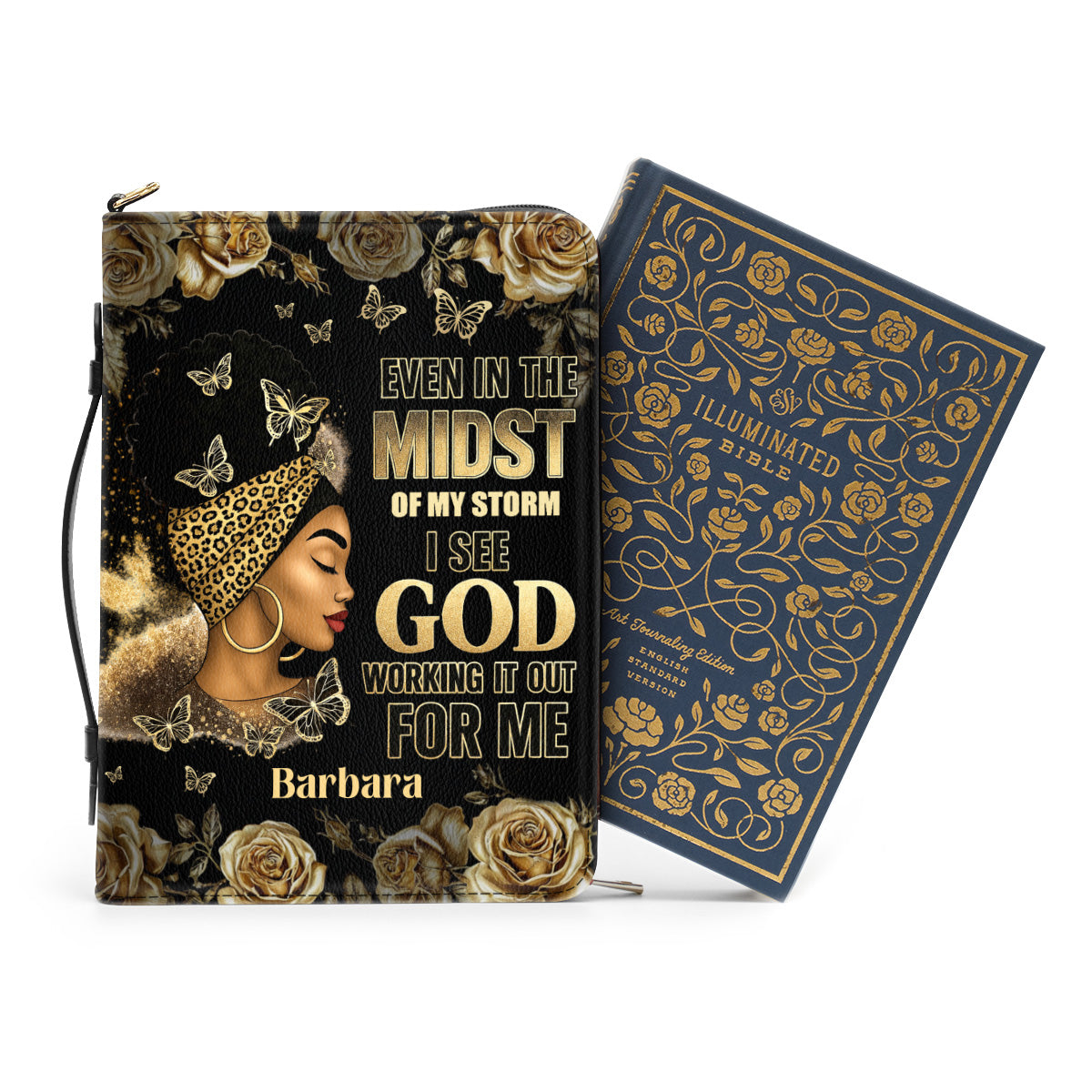 I See God Working It Out For Me - Personalized Bible Cover