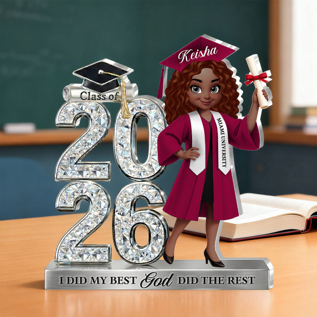 I Did My Best God Did The Rest - Personalized Custom Shaped Acrylic Plaque