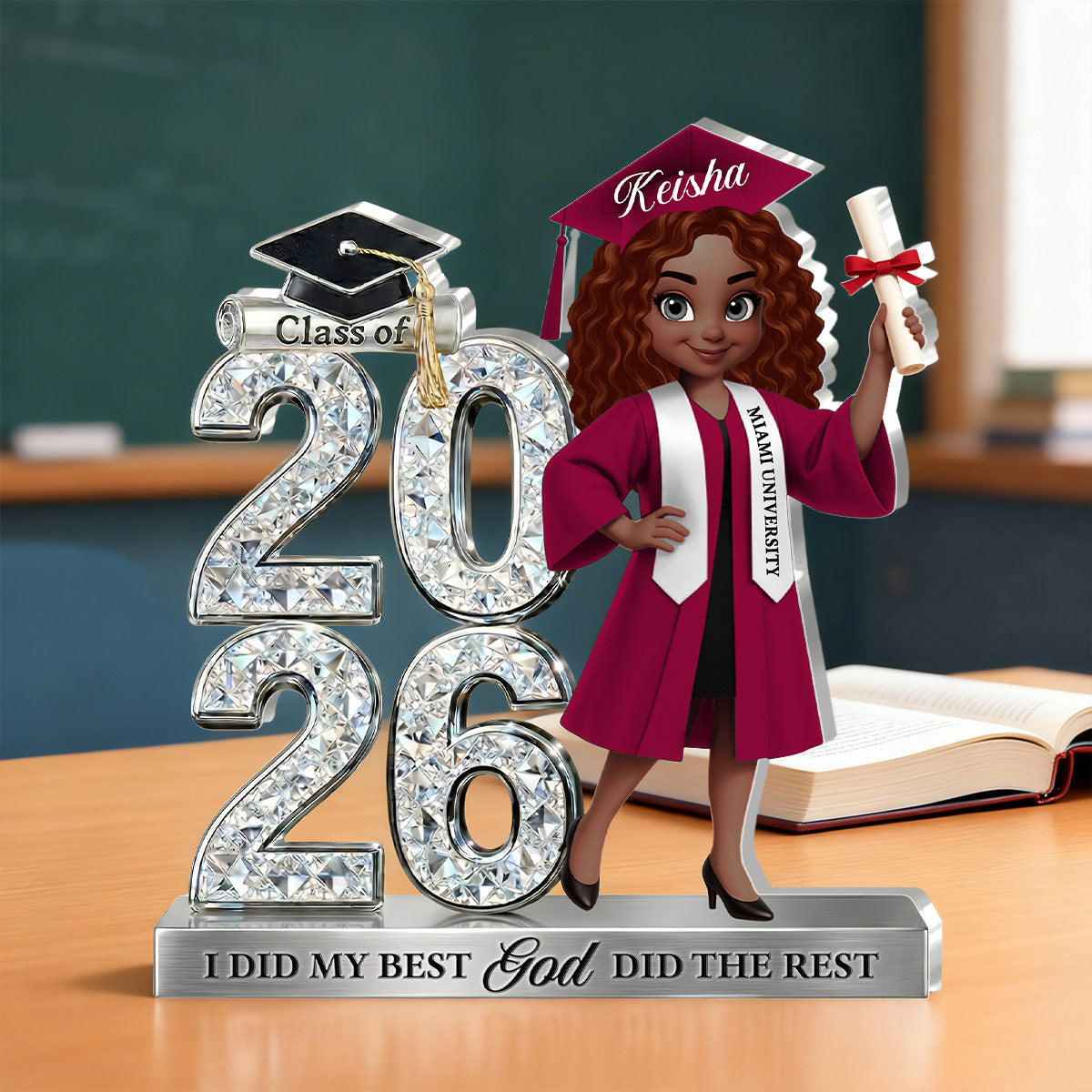 I Did My Best God Did The Rest - Personalized Custom Shaped Acrylic Plaque