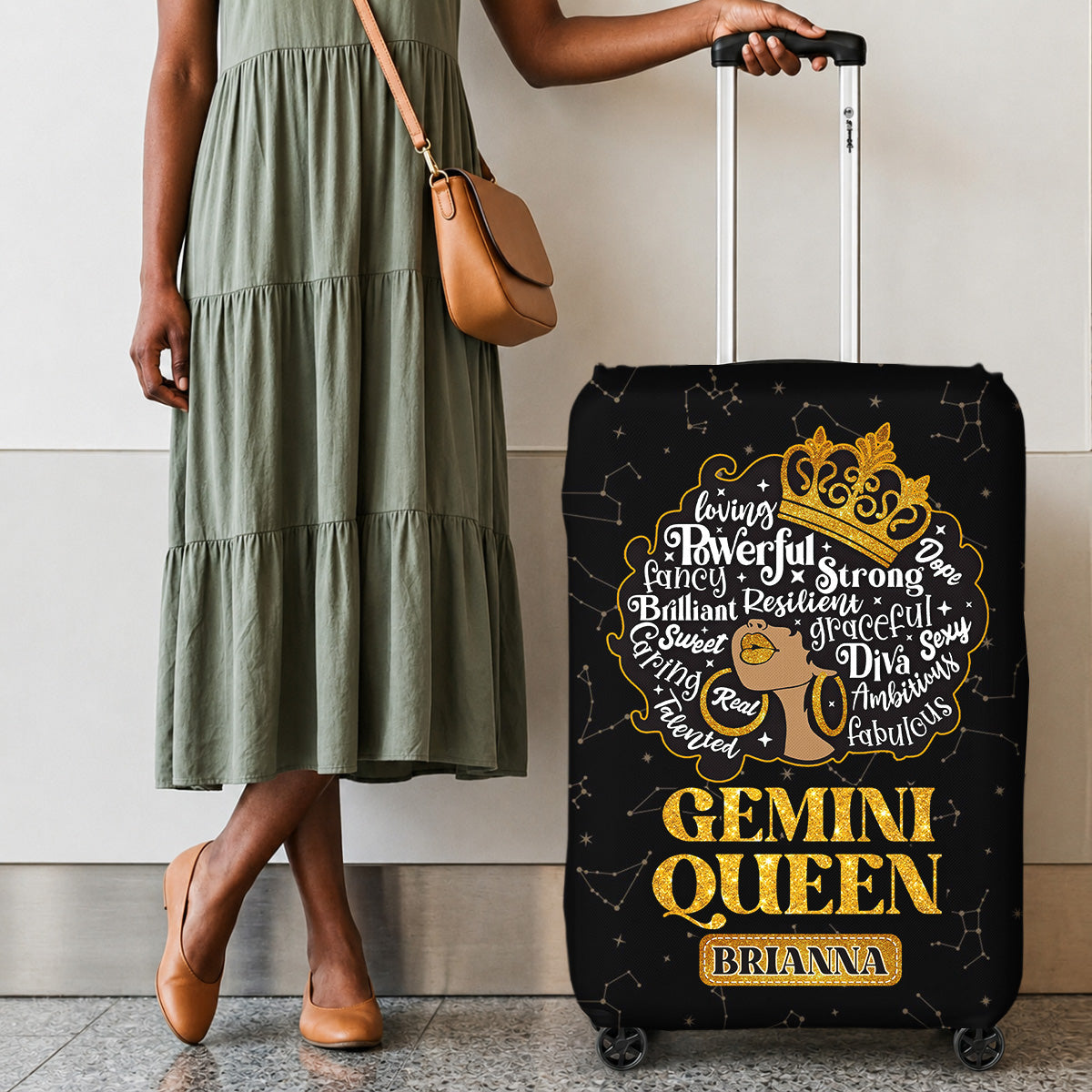 Zodiac Queen - Personalized Luggage Cover
