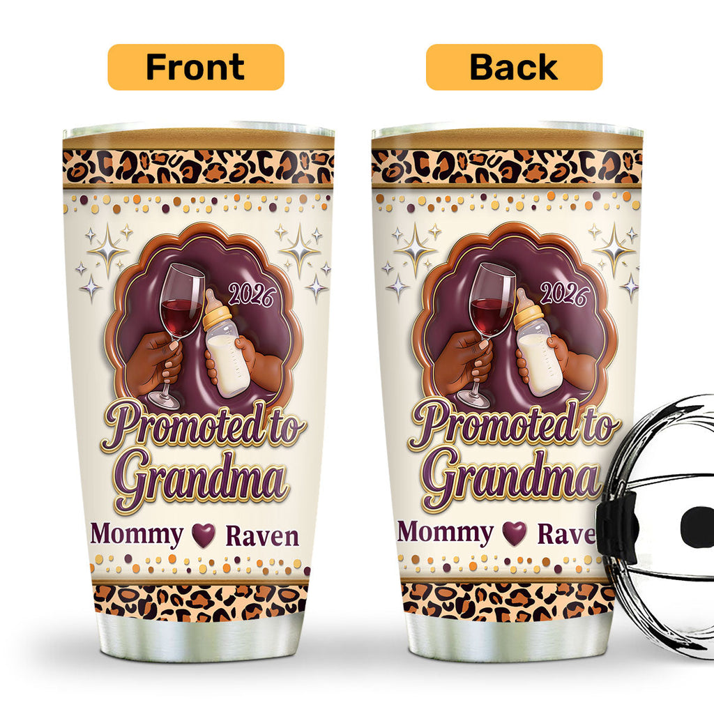 Promoted To Mommy - Personalized Stainless Steel Tumbler