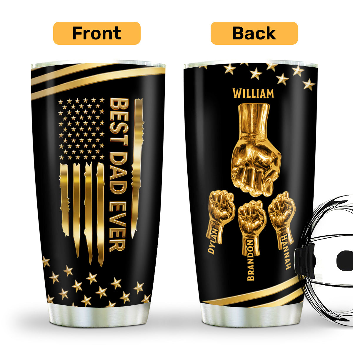 Best Dad Ever - Personalized Stainless Steel Tumbler
