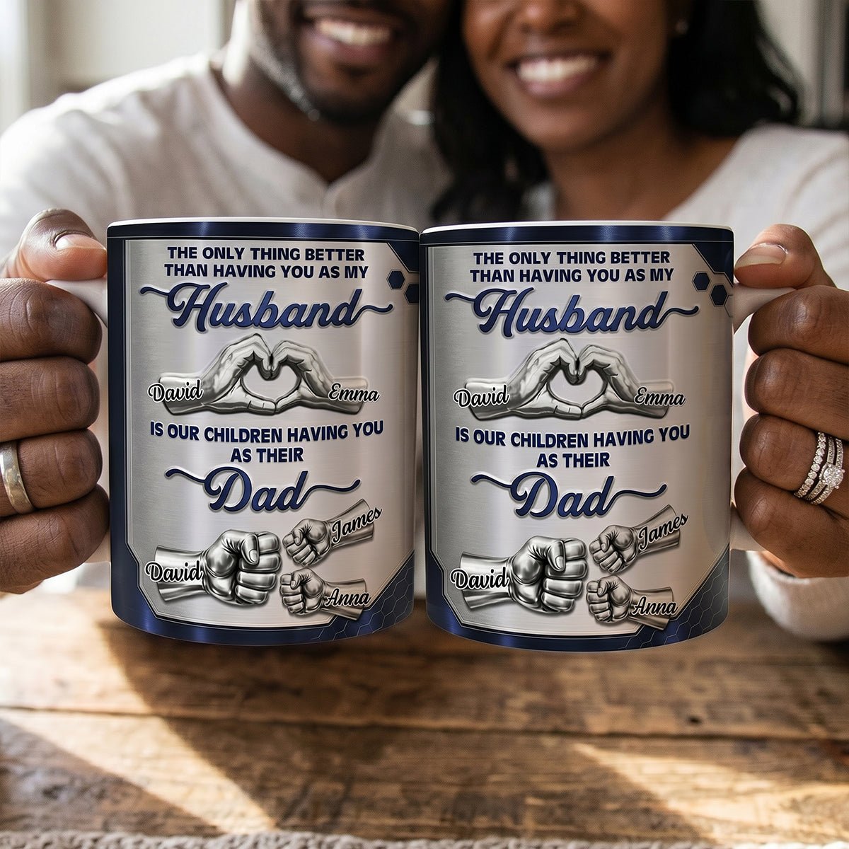 The Only Thing Having You As My Husband Family Hands Ver 1 - Personalized Ceramic Coffee Mug