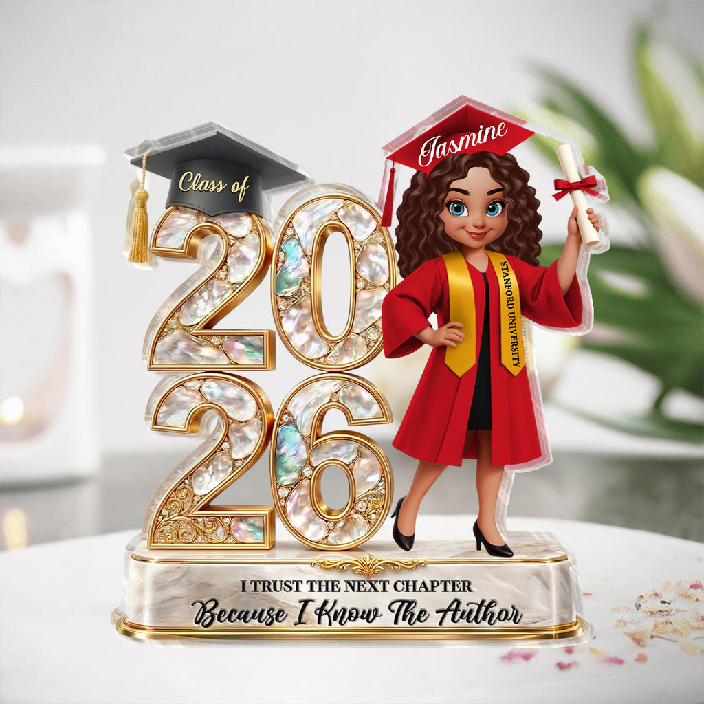 I Trust The Next Chapter - Personalized Custom Shaped Acrylic Plaque